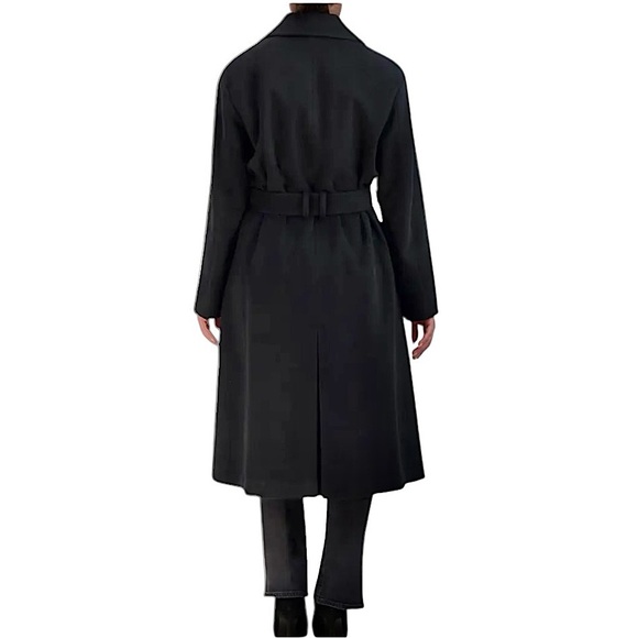 Cole Haan Signature Slick Wrap Coat with Faux Fur Trim - Picture 6 of 16